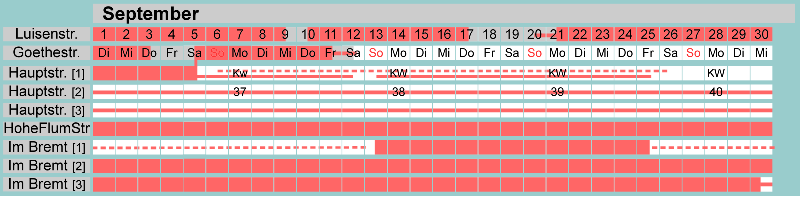 Belegungsplan September 2026