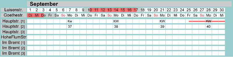 Belegungsplan September 2026