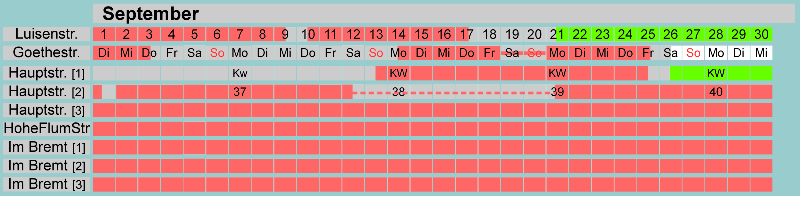 Belegungsplan September 2026