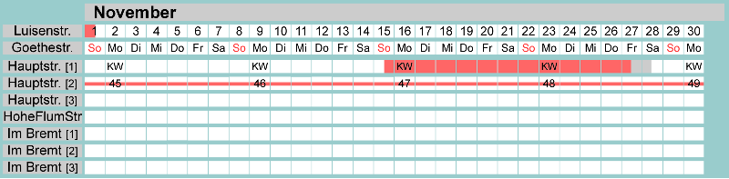 Belegungsplan November 2026